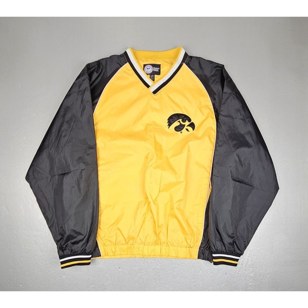 Vintage Iowa Hawkeyes Pullover Mens XL Black Collegate Licensed Product V-Neck‎